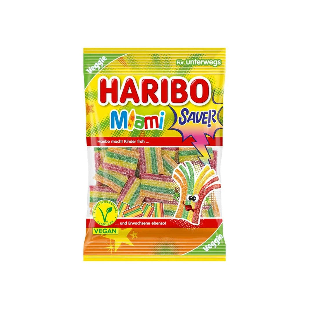 Haribo Miami Sauer VEGAN 85g Zure Vegan Snoep Universal Sweets haribo-miami-sauer-vegan-85g-zure-vegan-snoep-universal-sweets