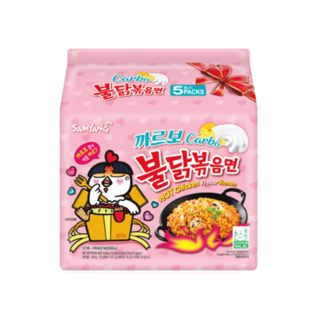 Samyang Hot Chicken Ramen Carbonara Doos 5 stuks - 700 gram